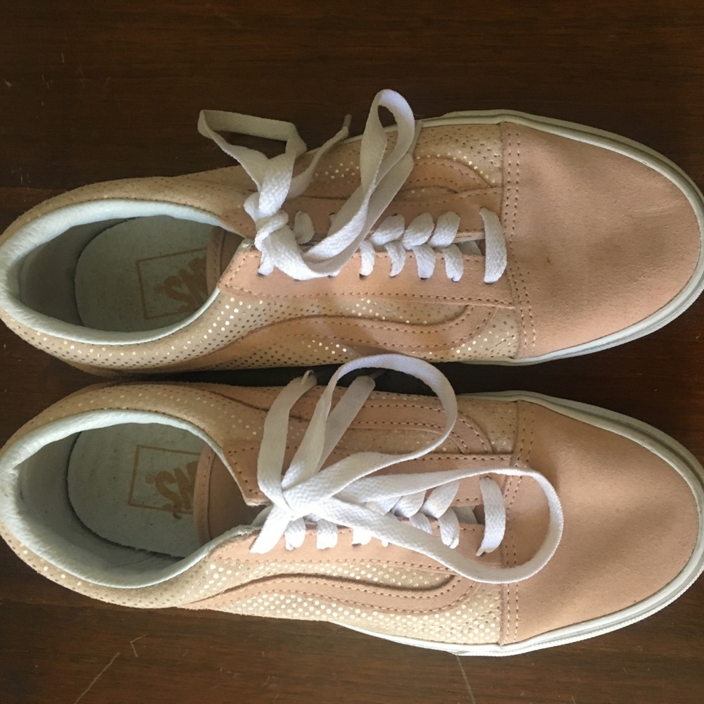 Vans Pink Suede Sparkle Sneakers - Picture 6 of 7